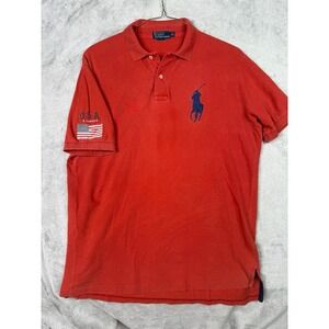 Polo Ralph Lauren Red USA Flag Polo Shirt Mens XL